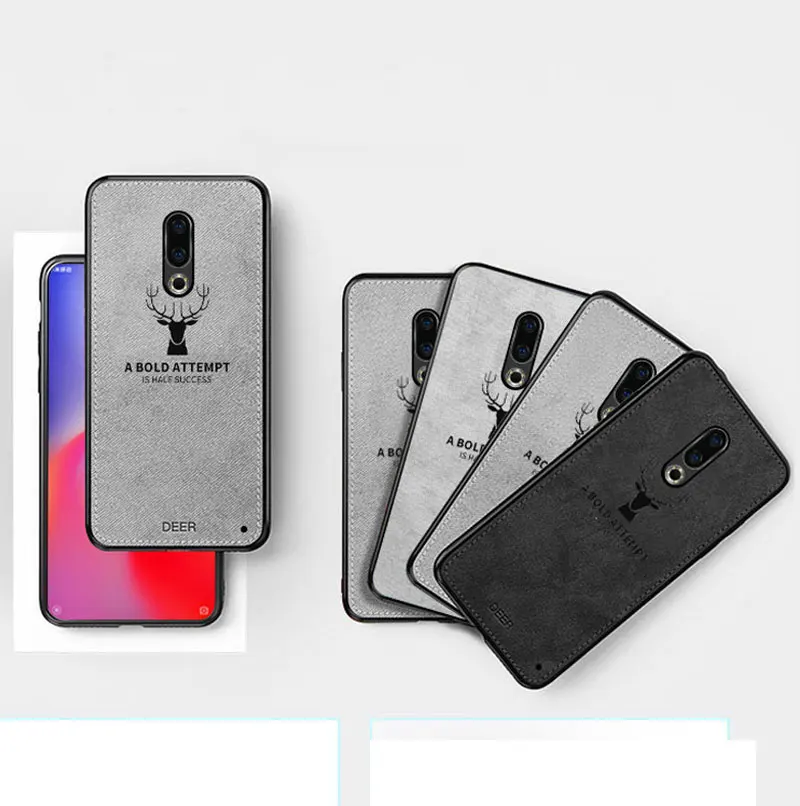

Oneplus 6 6 TFabric Case for Meizu M8 M6 M5 Note M6S V8 Pro 16X M15 M16 Plus Matte Skin Cloth Deer Case Cover For Oneplus 5 5T