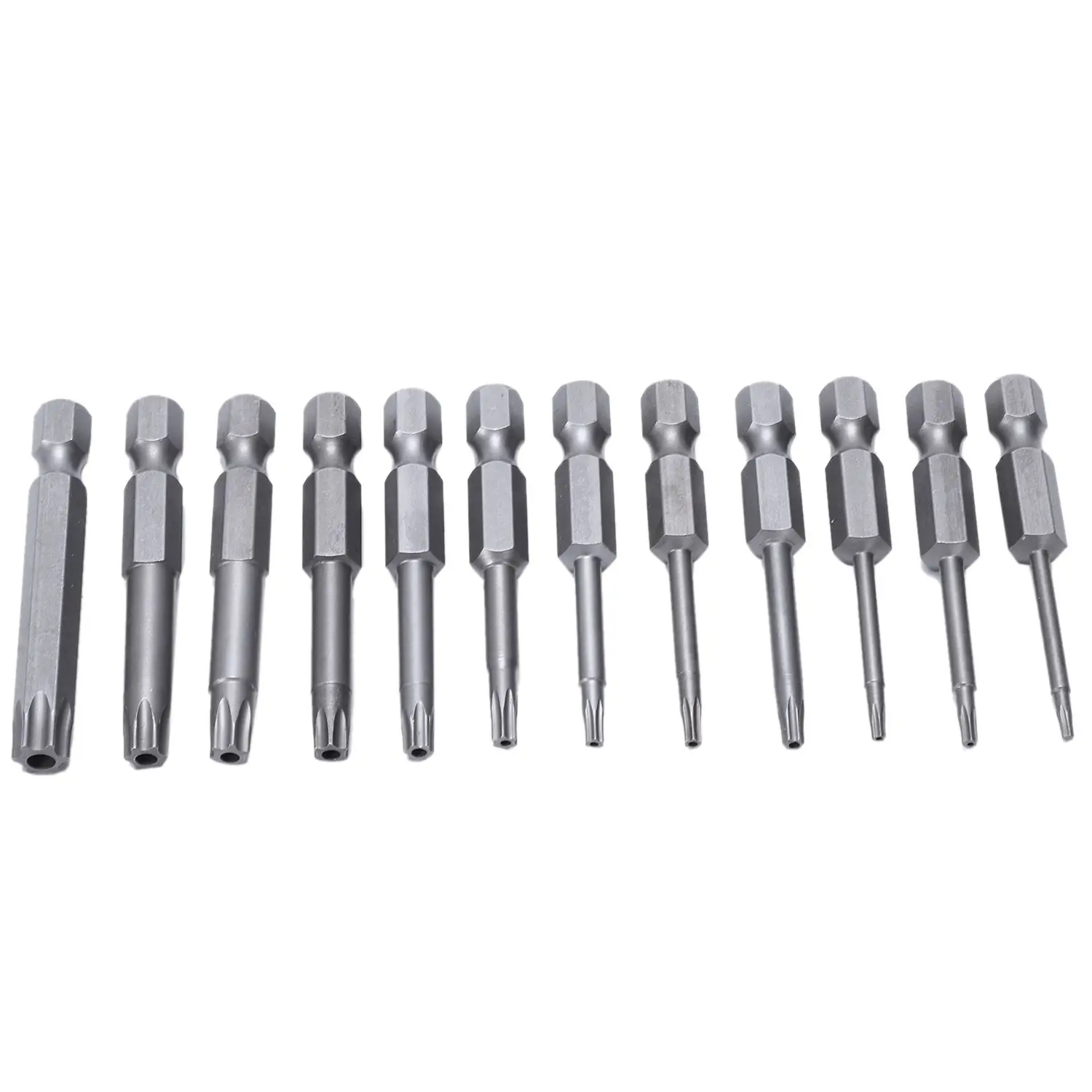 

Hot sale 12Pcs Electric Tamper Torx Socket Screwdriver Bit Tool Set 1/4 inch 6.3mm