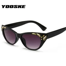 YOOSKE роскошные солнцезащитные очки "кошачий глаз" для женщин, брендовые дизайнерские солнцезащитные очки с кристаллами и бриллиантами, Женские Ретро зеркальные солнцезащитные очки