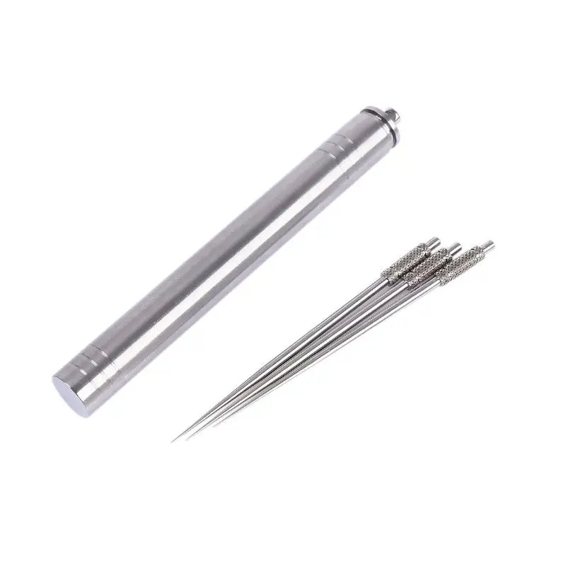 

Outdoor Portable Titanium Alloy Toothpicks Storage + Reusable [Non-toxic] Titanium Alloy Toothpick