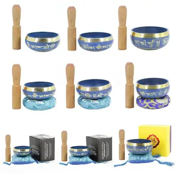 

Sacred Dharma Monks Lama Tibetan Singing Bowl Set Decorative-wall-dishes Tibetan Singing Bowl Set