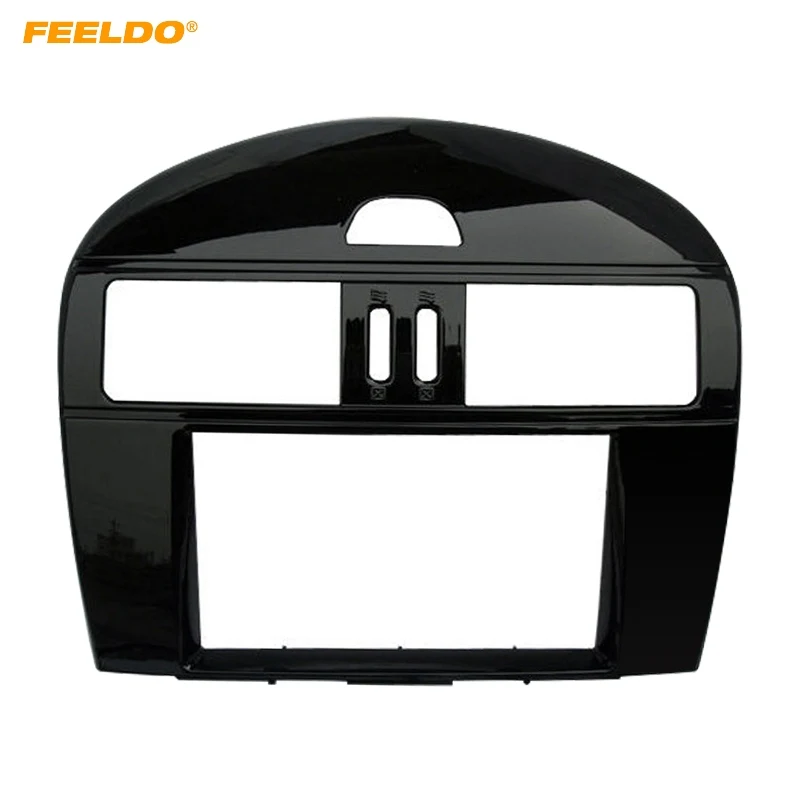 

FEELDO Car Stereo Fascia Frame For Nissan Tiida 2011-2016 Pulsar SSS(Manual AC) 2DIN Radio Plate Panel Dashboard Mount#5022