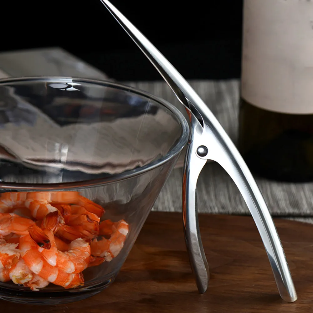 

1 Piece Stainless Steel Shrimp Remover Shrimp Tweezers Tongs Practice Skin Removal Pliers Pincer Seafood Tools
