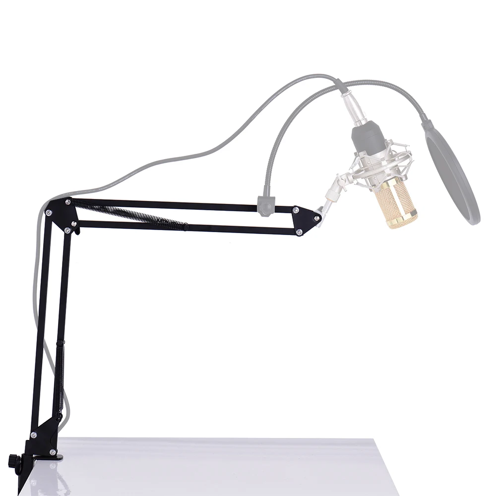 Adjustable Microphone Stand Suspension Boom Scissor Arm Mic Bracket