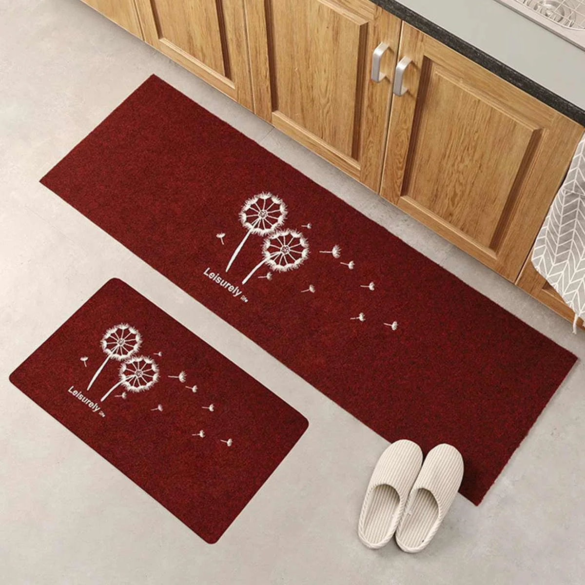 

Cute Pattern Waterproof Floor Mat Slip Resistant Kitchen Bathroom Carpet Home Decor Non Slip Front Door Entrance Floor Rug Mat