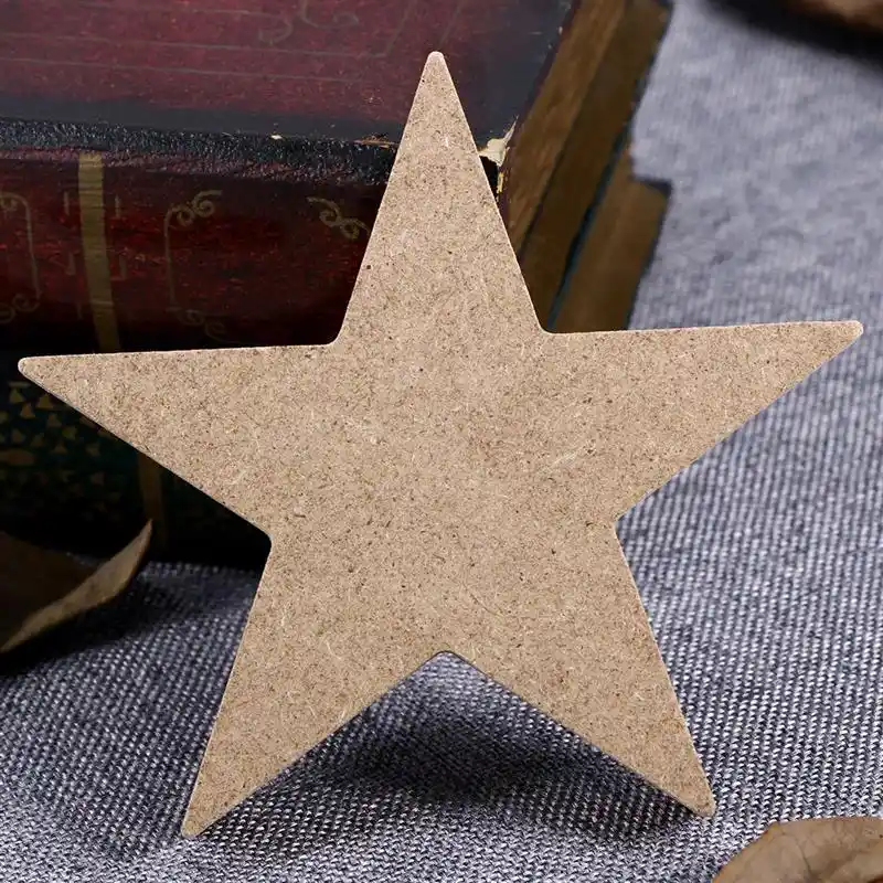 Letras De Madera En Forma De Estrella Simbolo Placa Para Pared