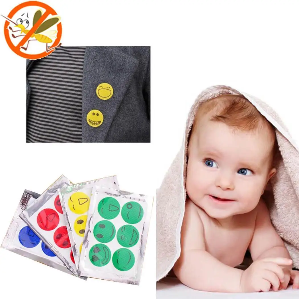 

6PCS/Set Anti Mosquito Repellent Sticker Smiley Anti-Mosquito Face Killer Mosquito Sticker Mosquitoes random Color