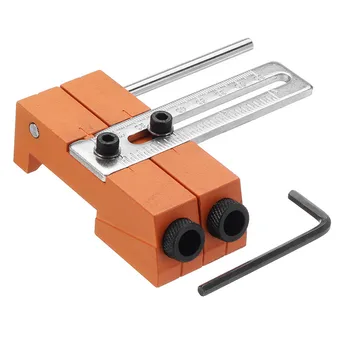 

DANIU Adjustable 0-80mm Pocket Hole Jig 9.5mm Woodworking Hole Punch Locator Aluminium Alloy