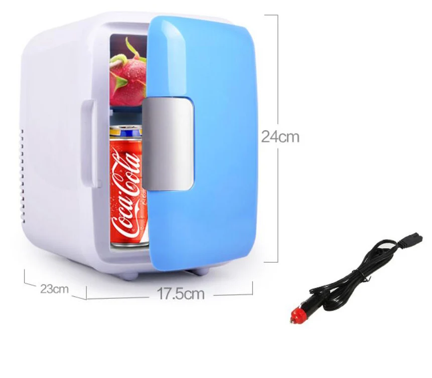 

4L 220V/12V Eletric Car Refrigerator Fridge Car Mini Dual-use Cool Warmer Dormitory Cans Beer Cooler