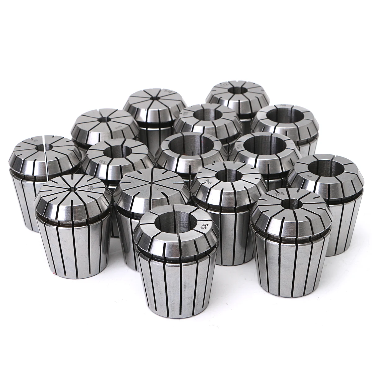 15Pcs 1/8 to 1 Inch ER40 Spring Collet Set for CNC Milling Lathe Tool