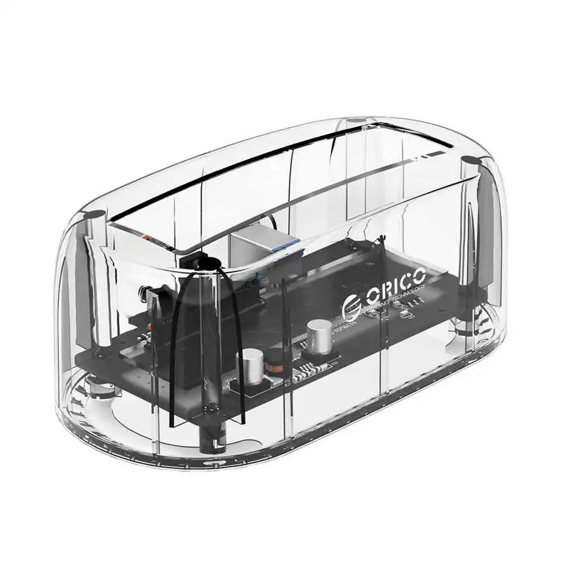 

ORICO 2.5/3.5 HDD SSD Enclosure Type C 5Gbps to SATA3.0 HDD Docking Station UASP 8TB Drives for Notebook Desktop PC - Transpar