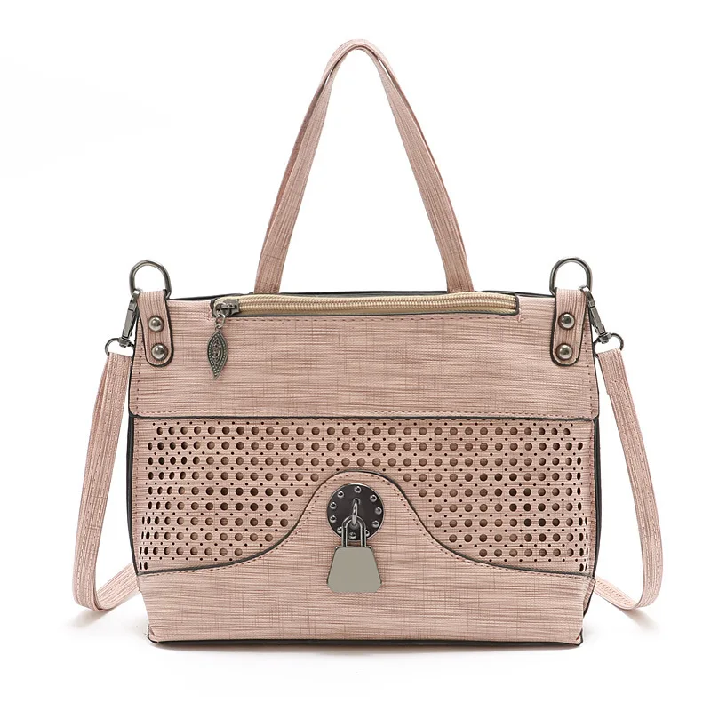 

East Timor Leather Mom Go Shopping Handbag Ma'am Hollow Out Hand Take Single Shoulder Satchel