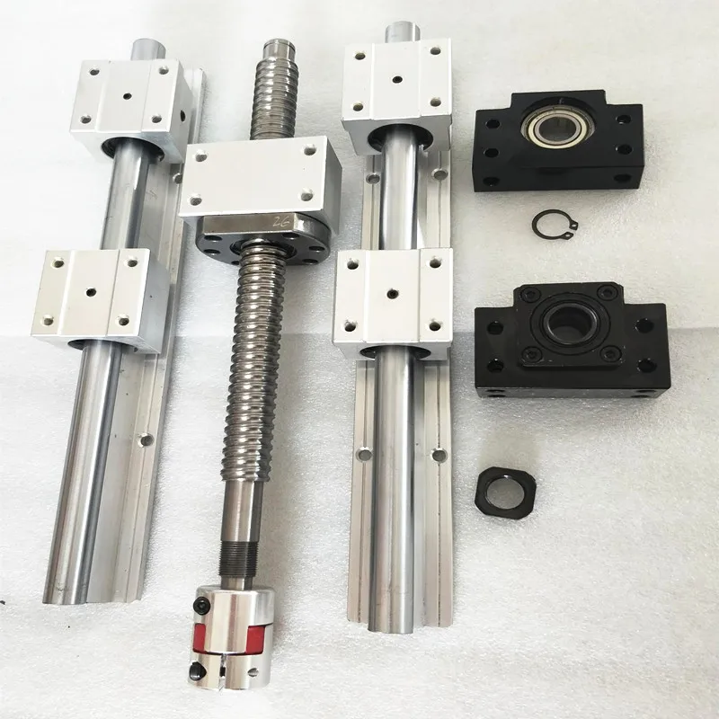 

linear rails SBR16/20 sets + ballscrew sets sfu1605/2005+ 4BK/BF sets+4 nut housing +4 coupler for CNC