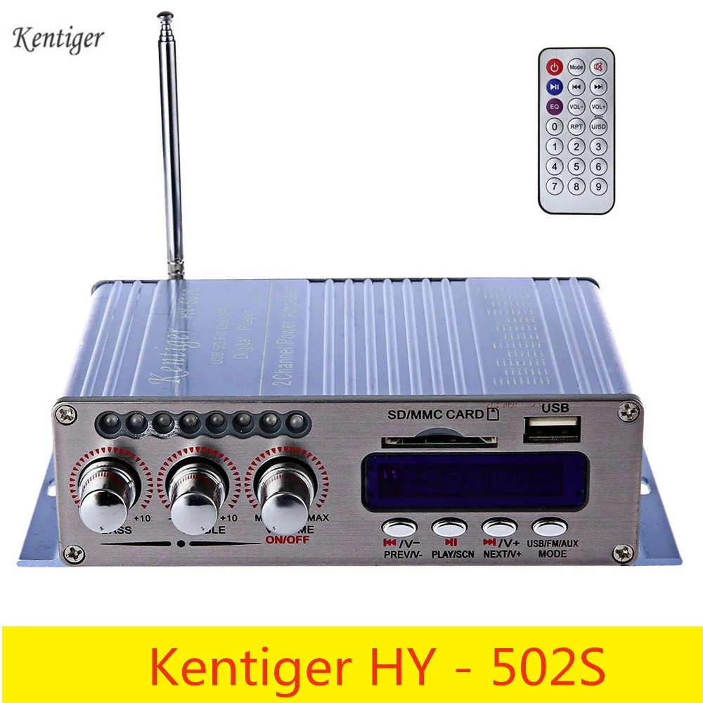 Kentiger HY 502S 2CH Bluetooth Hi Fi Super Bass усилитель выходной мощности с пультом дистанционного