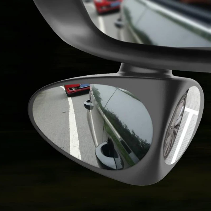 2 In1 Adjustable Wide Angle Car Mirror Convex Rear View Monitor 360