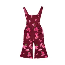 Pudcoco для маленьких девочек лето цветок жгут колокольчики Рабочий комбинезон одежды снаряжение