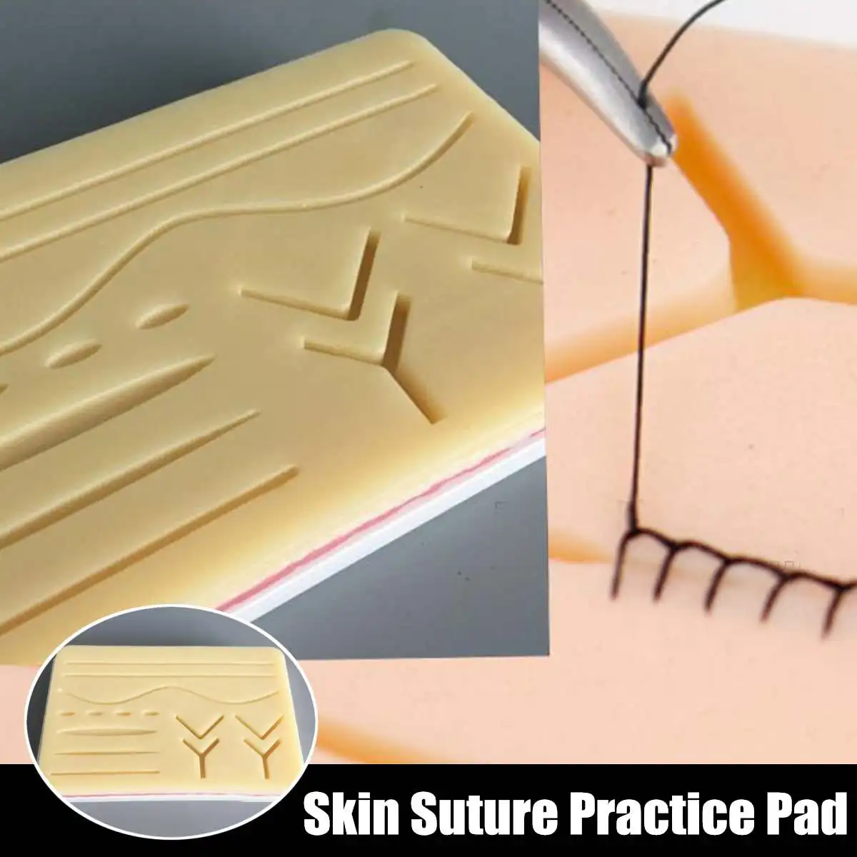 

Medical Suture Training Kit Human Traumatic Skin Model Suturing Practice Training Pad Set Doctor Nurse Teaching Resources