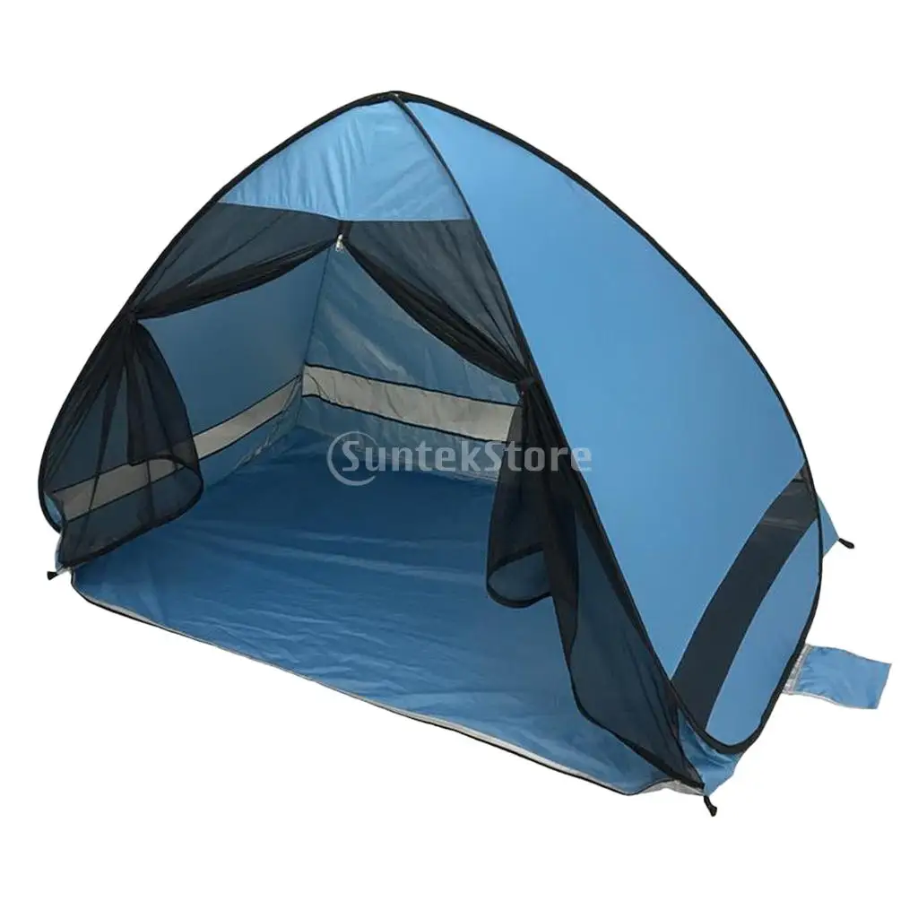 

Outdoor Automatic Pop Up Tent Foldable Beach Anti UV Sun Shelter, Made of 170T UV Protection Waterproof Fabric