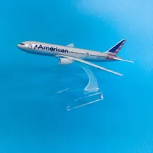 Модель самолета Модель самолета Американский Boeing 777 модель самолета литая под давлением металлическая модель самолета 16 см 1:400 игрушка в подарок