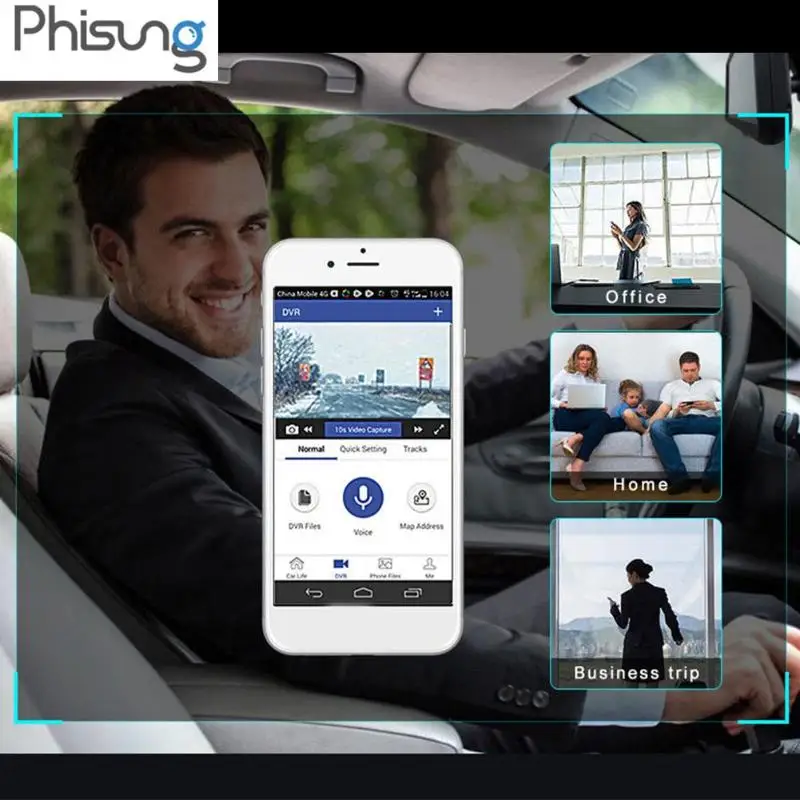 Phisung E02 8 &quotприборная панель портативный автомобильный DVR видеорегистратор 4G WiFi