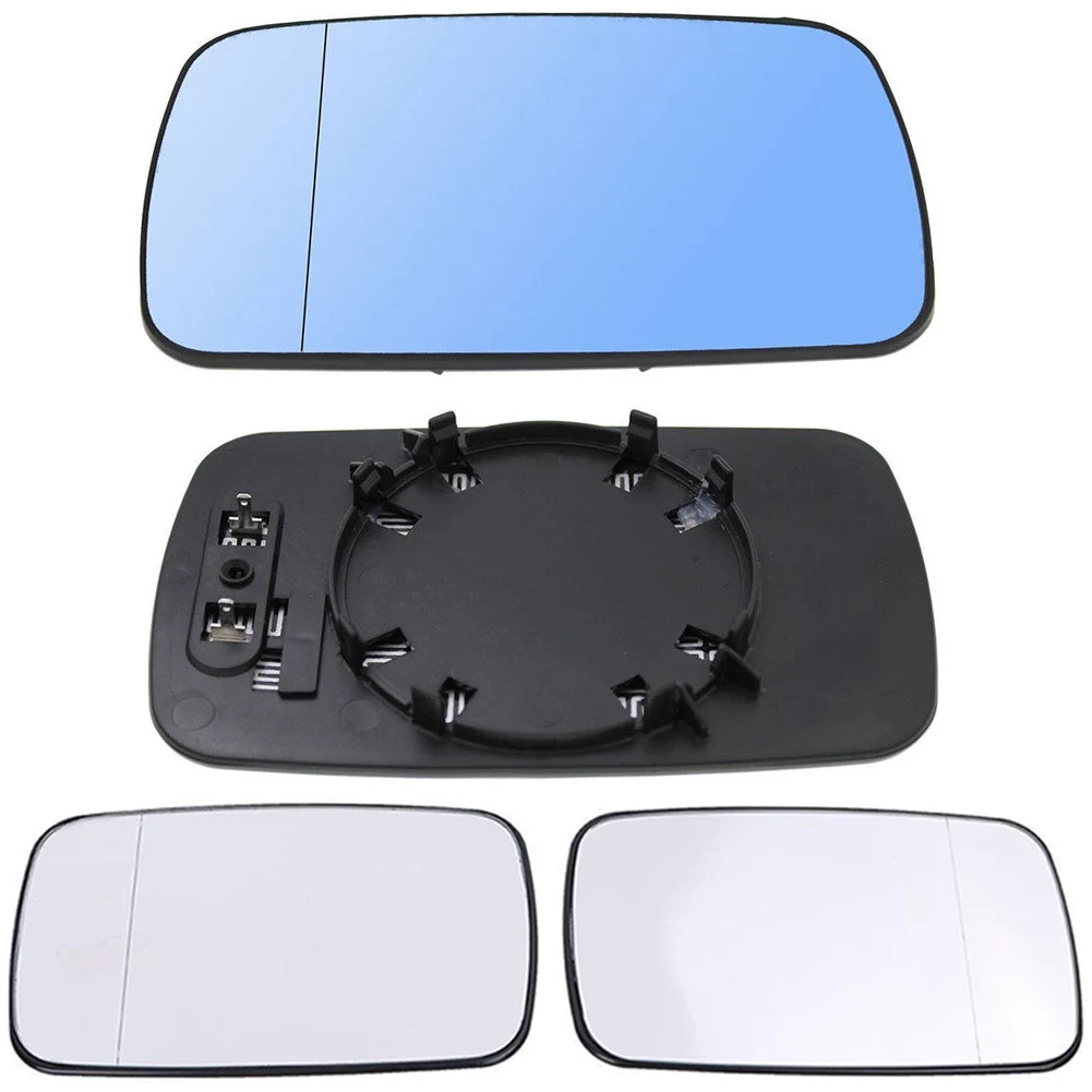 Heated Door Mirror Glass Left Driver Side Blue For BMW E46 Coupe E65 Sedan