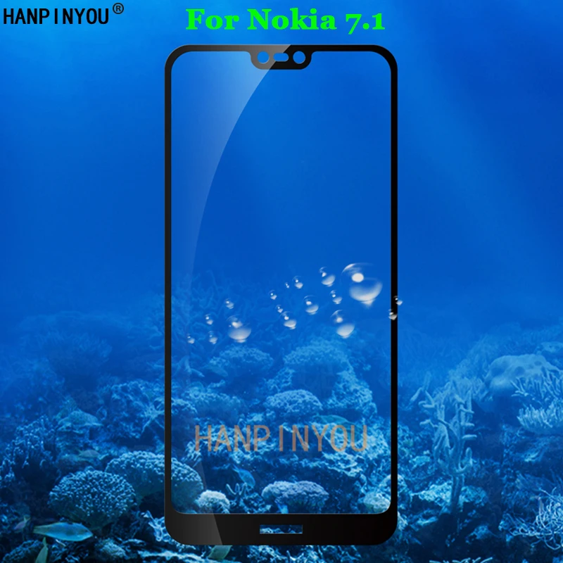 

For Nokia 7.1 TA-1085 TA-1095 TA-1096 TA-1100 5.84" Full Coverage Tempered Glass 9H 2.5D Premium Screen Protector Film