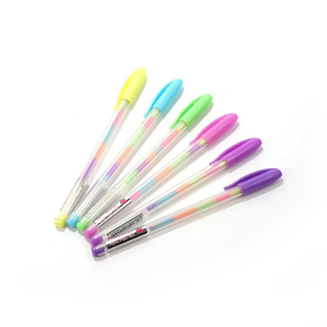 

6 Colors 1.0mm Fruity Gel Ink Ball-Point Pens Home, Office, School Sketch Set Drawing Painting, Marking Pen