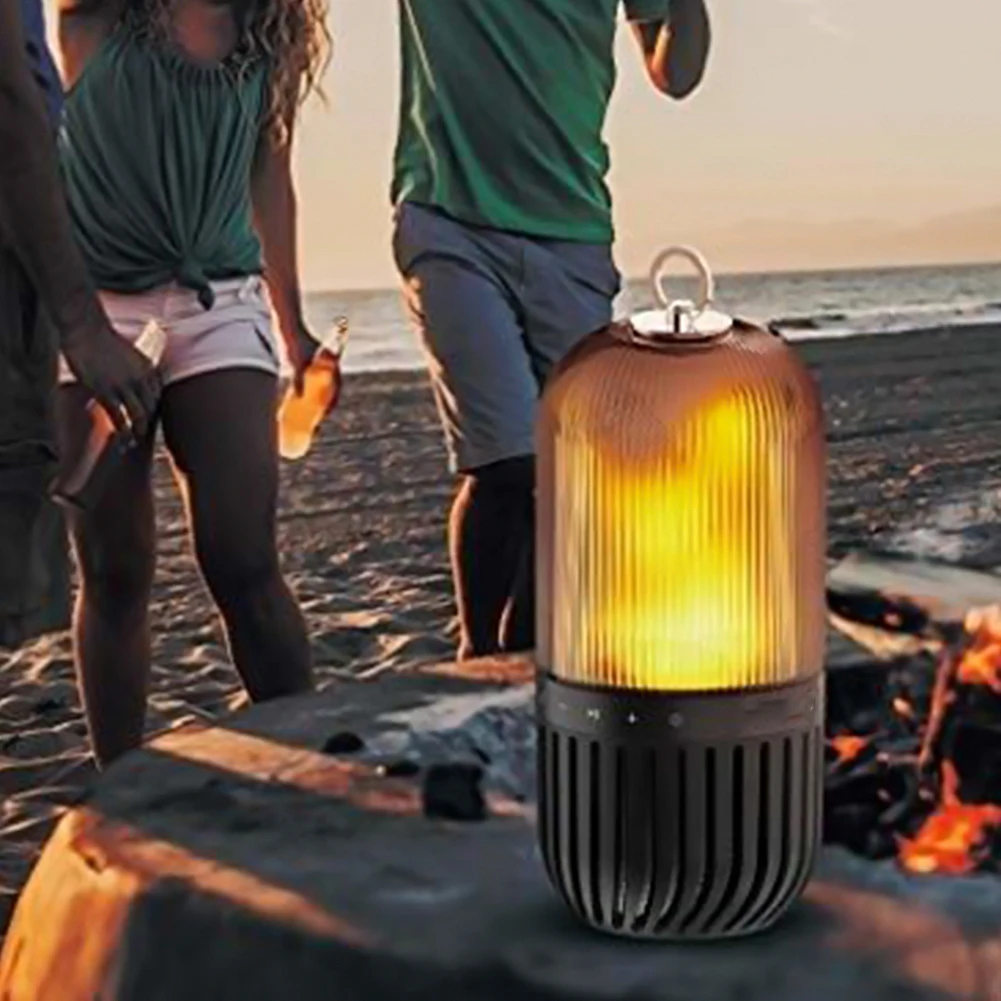 

Atmosphere Led Portable Table Lamp Bluetooth Flame Wireless Speaker Waterproof Outdoor USB