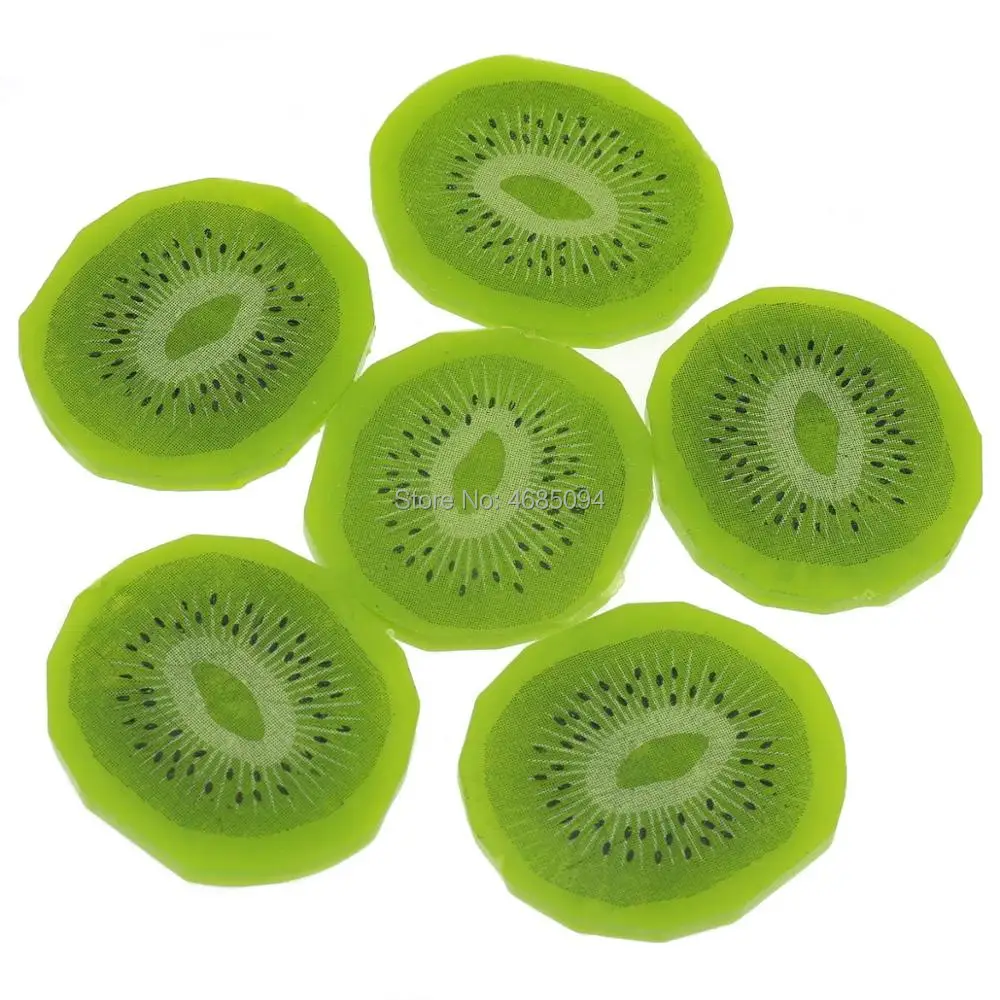Gresorth 6pcs Premium Simulation Fruit Artificial Kiwi Slice Fake Green Fruits Home Party Decoration | Дом и сад