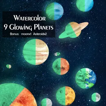 

Adhesive Nine Planets Luminous Solar System Wall Stickers Decoration for Bedroom Living Room Baby Room