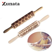 35 см 43 см для ухода за ребенком для мам Рождество тисненая Скалка с гравировкой олень; Снежинка выпечки печенья лапша печенье, фондан, пирог миксер для теста, 1 шт