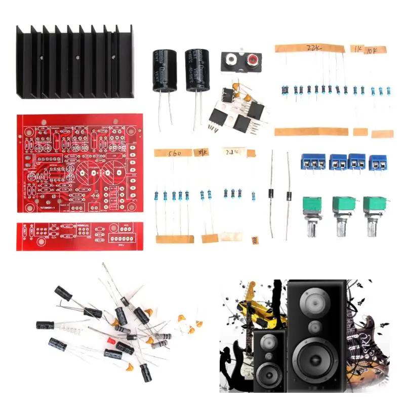 12V 2X18 Вт 3CH сабвуфер TDA2030 2,1 стерео цифровым аудио-усилитель DIY Наборы