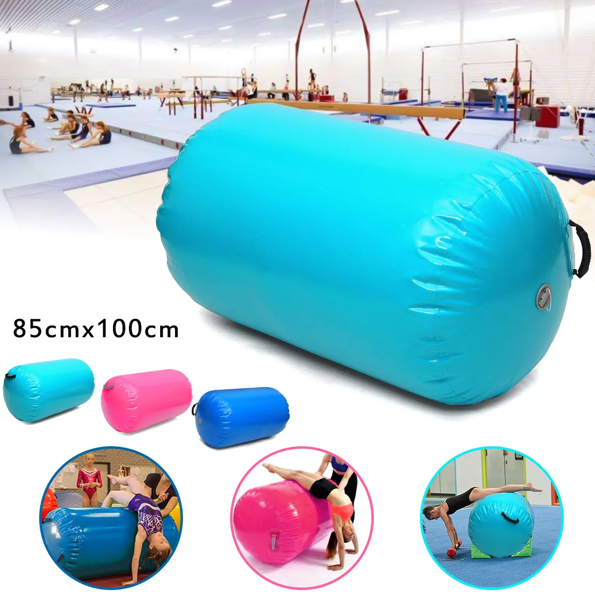 

85x100CM Gofun Inflatable Custom PVC Round Sport Gymnastics Gym Air Mat Floor Home GYM Exercise Inflatable Air Tumbling Mat Beam