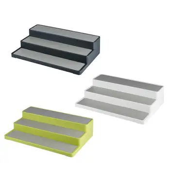 

Kitchen Seasoning Bottle Stepped Tiered 3-tiered Shelf Spice Rack Desktop Classification Storage Shelf Cabinet Organizer