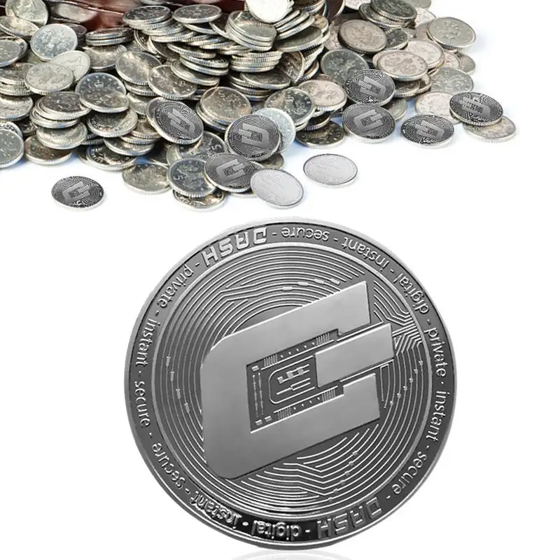 Non-currency Coins Bitcoin Ethereum/Litecoin/Dash/Ripple Coin 5 kinds of Commemorative Coin Drop Shipping