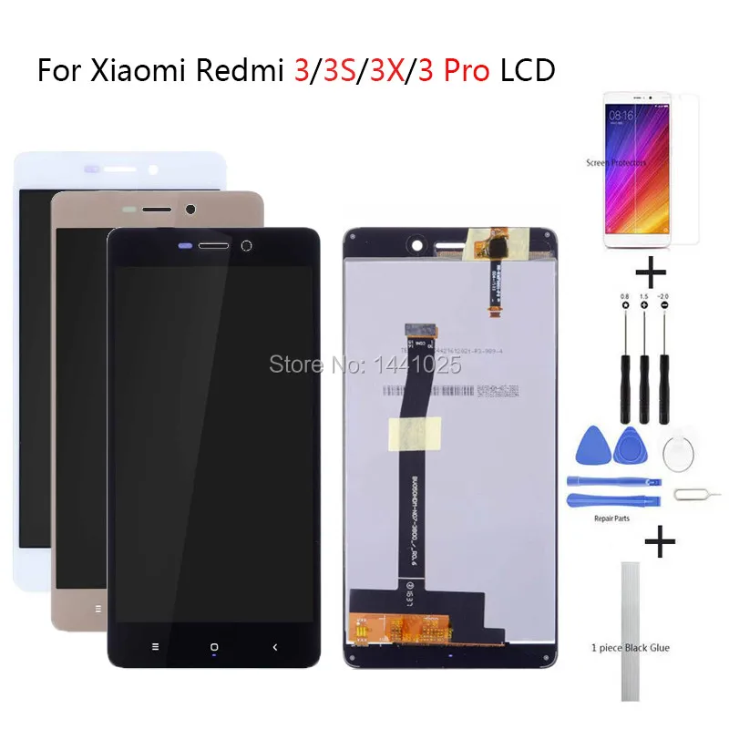 Экран дисплея для Xiaomi Redmi 3/3S/3X/3Pro 5 0 дюйма черный белый золотой | Мобильные
