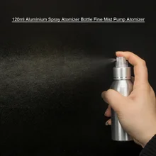 120 мл Алюминиевый распылитель бутылки Металлические Пустые бутылки мелкий туман распылитель с насосом косметические контейнеры инструмент