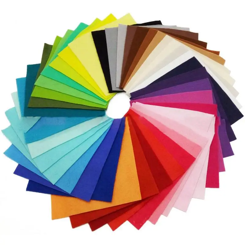 

Colorful Non Woven Felt Fabric Polyester Cloth Felts DIY Bundle For Sewing Dolls Handmade Crafts Fabric Sewing Tools Practical