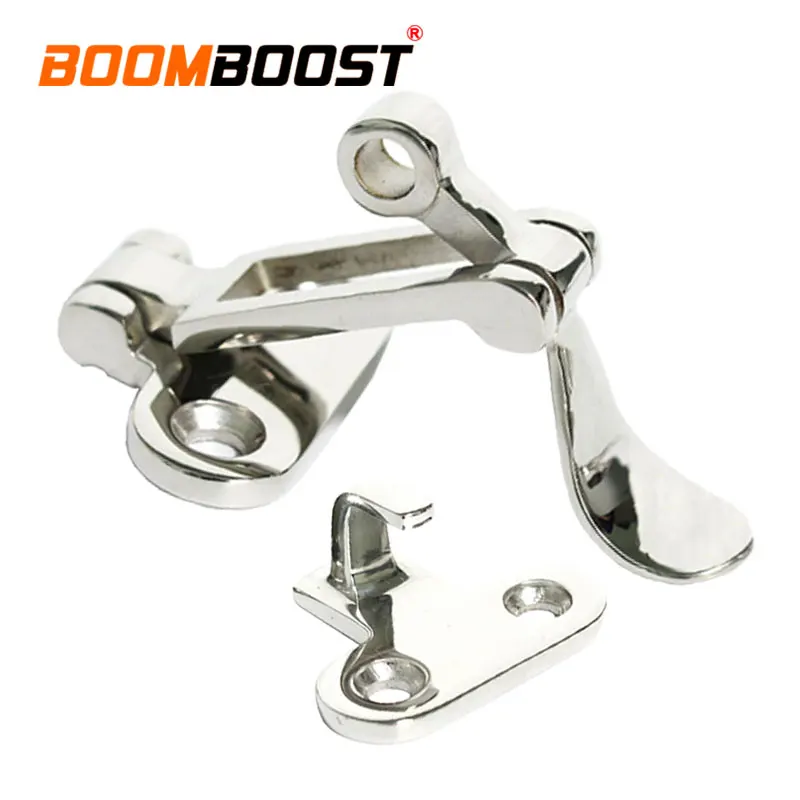 

1 Set Hinge Locker Stainless Steel Silver Anti-Rattle Latch Hardware For Boat Marine Hatch Buckle Fastener Clamp