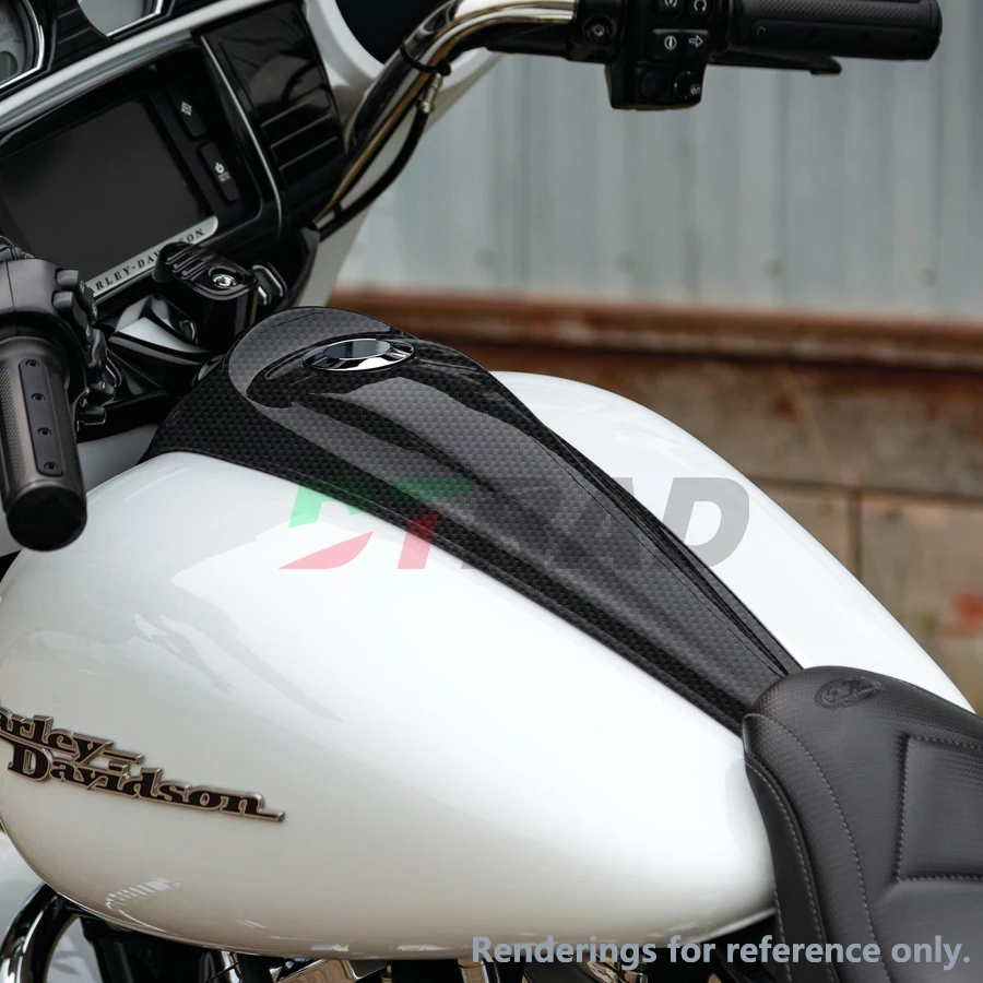 Гладкая масляная консоль из углеродного волокна для Harley 2015-2016 Electra Glide Ultra Classic Low -