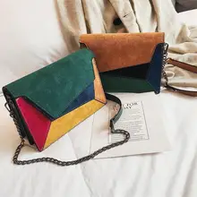 Женская сумка на плечо, хит цвета, бархатная кожаная сумка через плечо с цепочкой, сумка через плечо, новинка, женская сумка