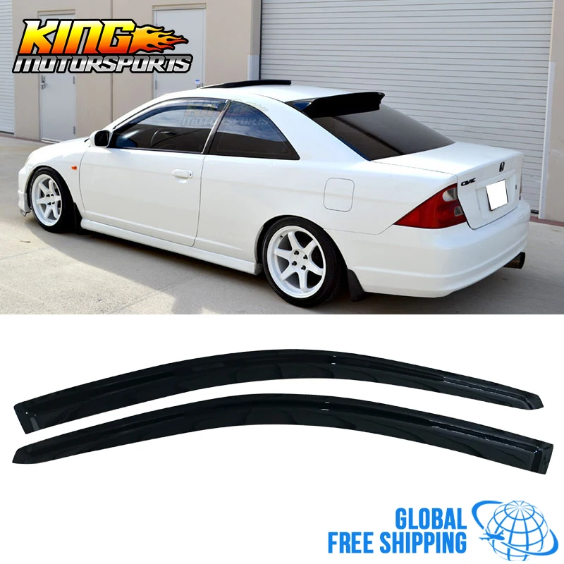 Подходит 01 05 Honda Civic Coupe 2DR акрил окна 2 шт набор Глобальный Бесплатная