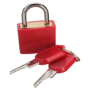 

23mm Brass Padlock Travel Luggage Padlocks Lock Colour red