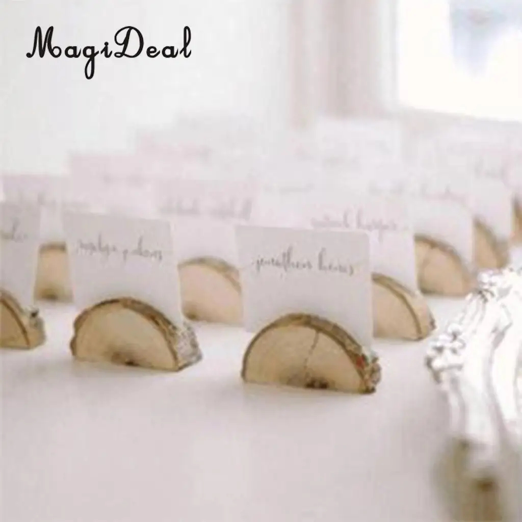 

Rustic Wood Place Card Holder Party Wedding Table Name Card Holder