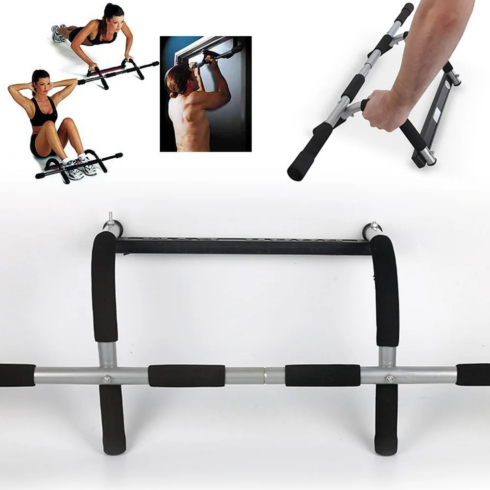 Doorway Chin Up Horizontale Bars Staal 110 kg Verstelbare Home Gym Workout Push Up Training Sport Fitness Sit-ups apparatuur HWC Doorway Chin Up Horizontale Bars Staal 110 kg Verstelbare Home Gym Workout Push Up Training Sport Fitness Sit-ups apparatuur HWC