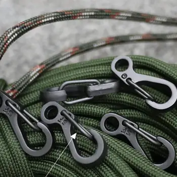 

10Pcs/Lot Outdoor Mini Aluminium Alloy Hang Buckle Survival EDC Gear Carabiner Key Chain Clip Quickdraw Key Chain Travel Tools