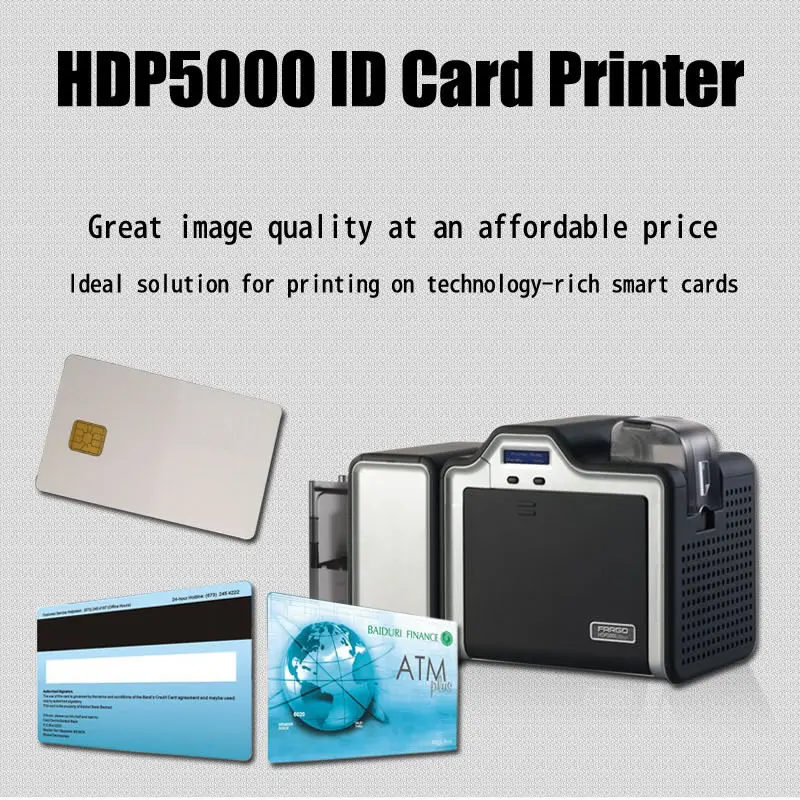 HDP5000 одной стороны ПВХ id card printer+ 3 предмета в комплекте 84051 YMCK Цвет лентами+ 1 шт. 84053 реэкспорта ясно Плёнки