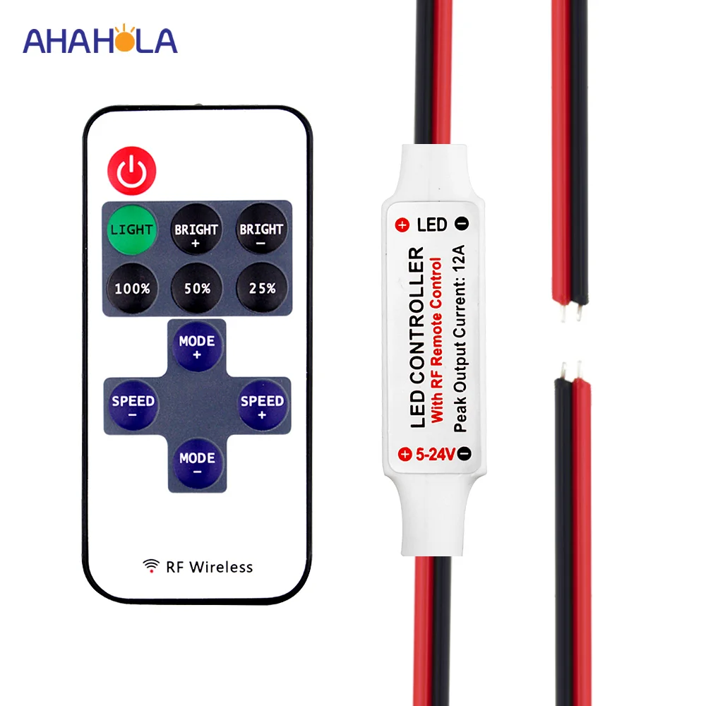 

mini led dimmer 12v rf wireless remote control led strip light pwm dimmer led strip dimmer