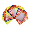 Buen trato Nuevos 30 bolsillos multicolores de borrado en seco, bolsillos de gran tamaño 10X13, perfectos para la organización del aula, bolsillos reutilizables de borrado en seco, T DqnowLx0