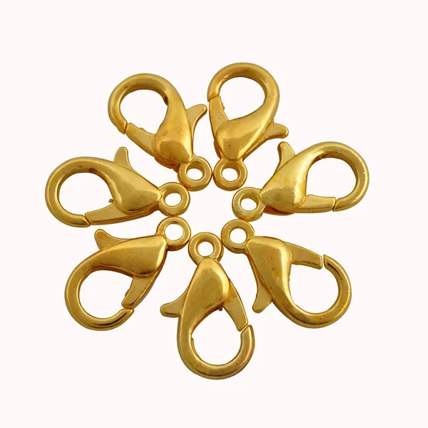 

Hot Sale 50pcs/lot Lobster Claw Clasps For DIY Necklace Bracelet High Quality Hooks 12MM 4 Colors Jewelry Accessories